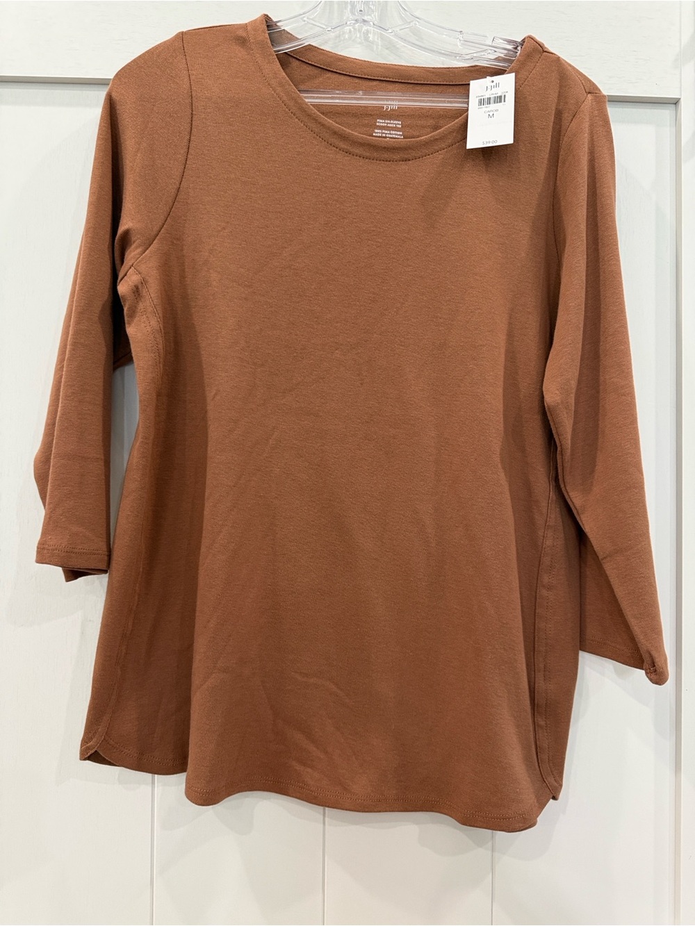 J. Jill Terracotta 3/4 Long Sleeve Tunic Top